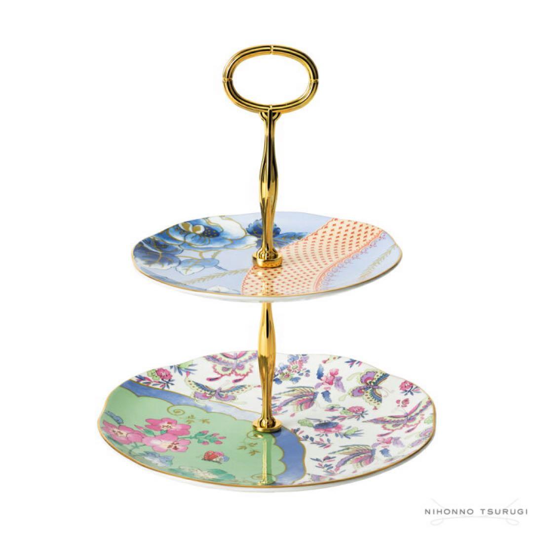 ウェッジウッド () バタフライブルーム 2段ケーキスタンド バタフライ ブルーム 2段ケーキスタンド|WEDGWOOD公式オンラインストア