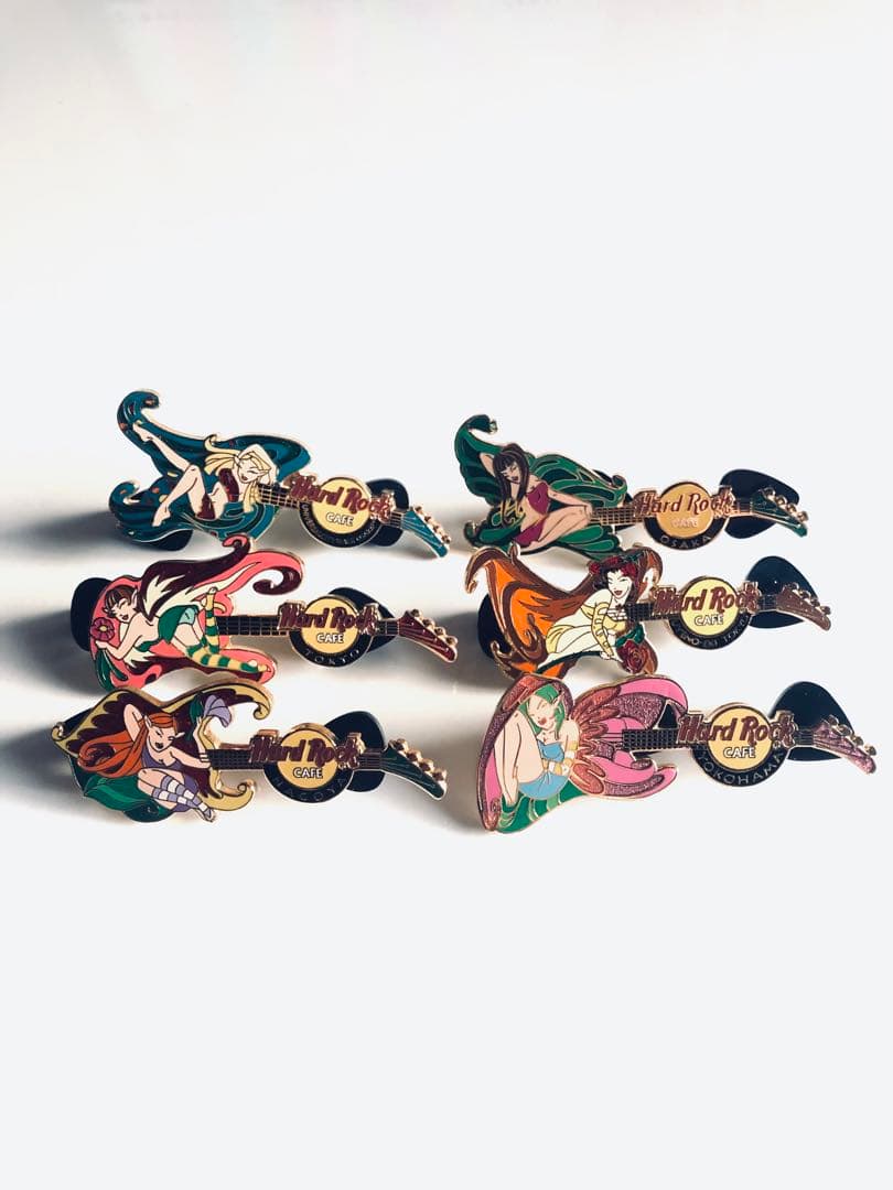 ハードロックカフェピンバッジ(妖精fairy) 6店舗セット(希少品)No.57 ハードロックカフェピンバッジ(妖精fairy) 6店舗セット(希少品)No.57