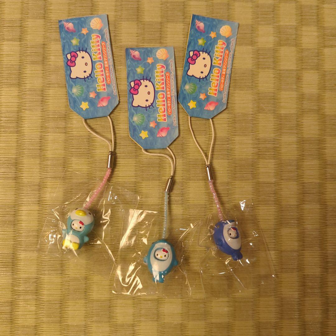 Sanrio ハローキティ 変身マリンシリーズ 根付ストラップ 平成レトロ 難あり】ご当地キティ キティ変身マリンシリーズ キティストラップ
