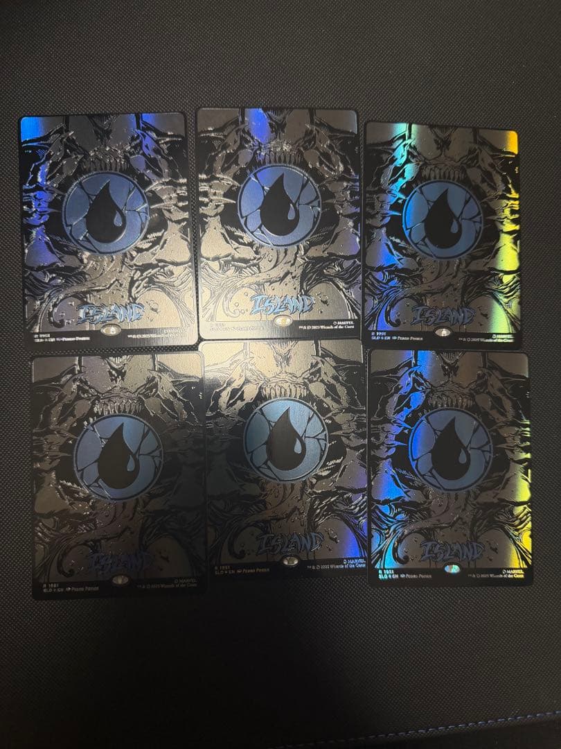 MTG SLD スパイダーマンレイズドFOIL 基本土地 島6枚セット Secret Lair x Marvel's Spider-Man: Mana Symbiote Raised Foil